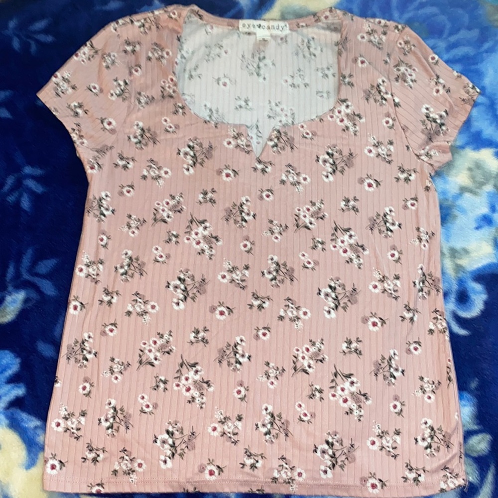 Pink Floral Blouse! Really Good Condition!